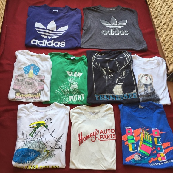 9 Vtg 80’s 90’s Tshirts (Adidas, Screen Stars etc) - Picture 11 of 11